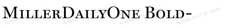 MillerDailyOne Bold字体转换
